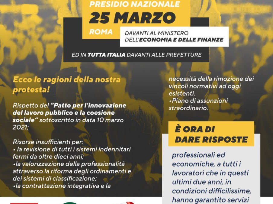 Mobilitazione lavoratrici e lavoratori della Sanità Pubblica e delle Funzioni Locali